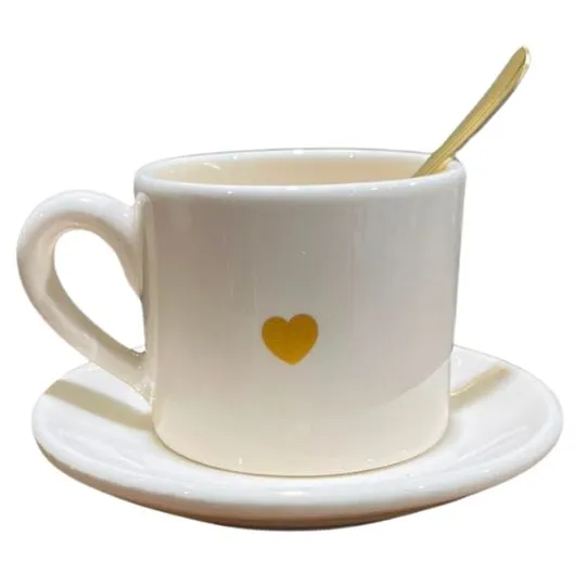 taza y plato de te ceramica 